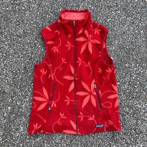 Patagonia floral print fleece vest
